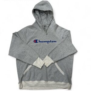 Champion Gray Hoodie with Logo
